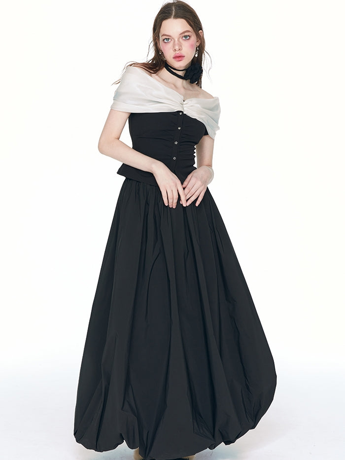 Balloon Maxi Elegant Flare-Skirt