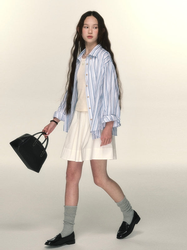 Stripe Refreshing Oversize Shirt