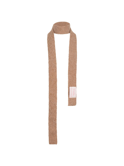 Muffler Scarf Plain Knit Long-Tie