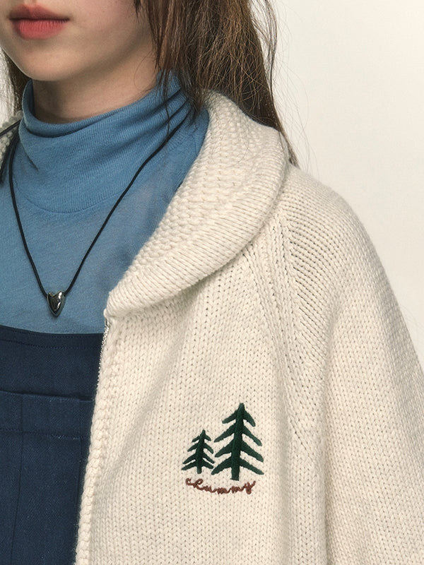 Tree Retro Knit Carsigan Sweater