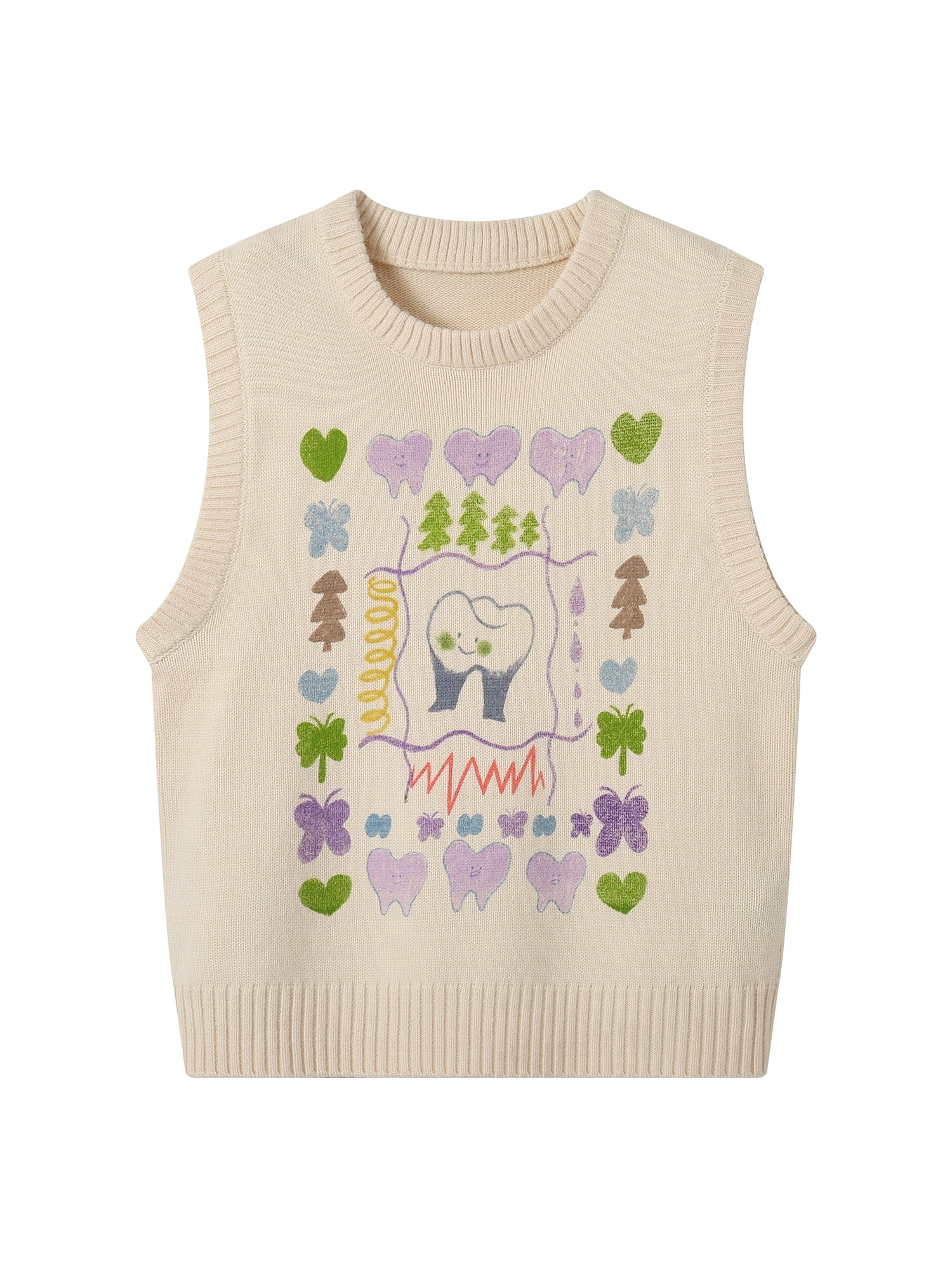 Nichi Tooth Knit Fancy Vest