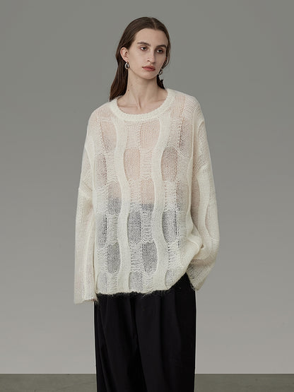 Sheer Oversize Loose Nichi Knit