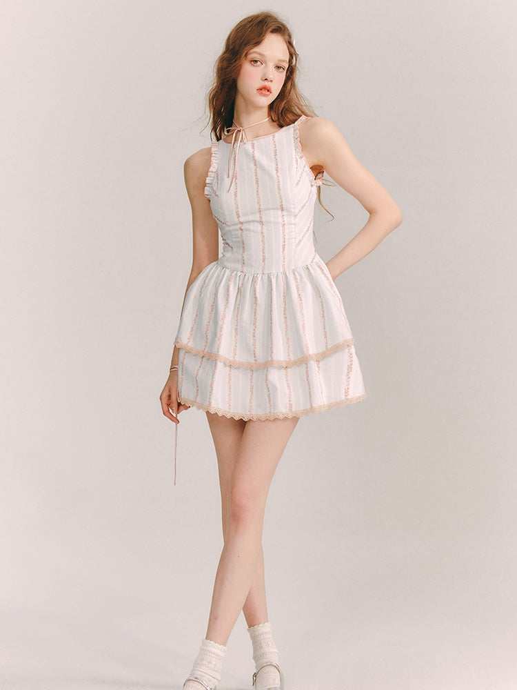 Stripe Stripe Stripe Strying Flare Mini One-pièce