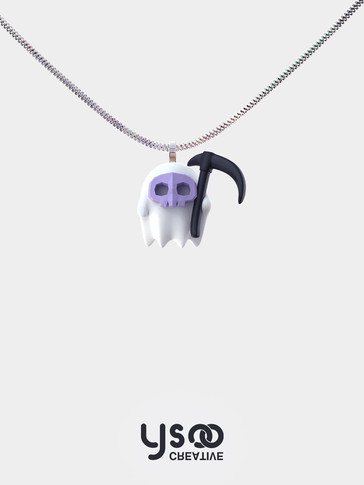 Pumpkin Ghost Character Necklace