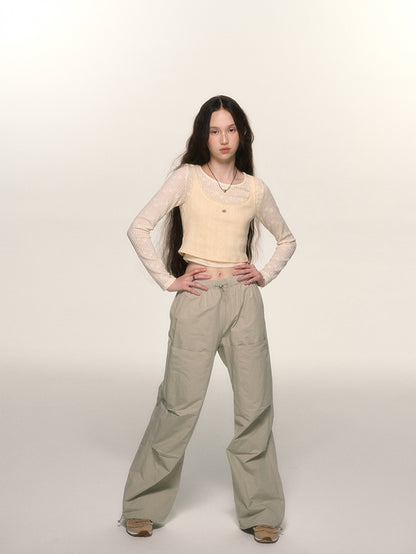 Casual Relax Wide-Pants Work-Pants