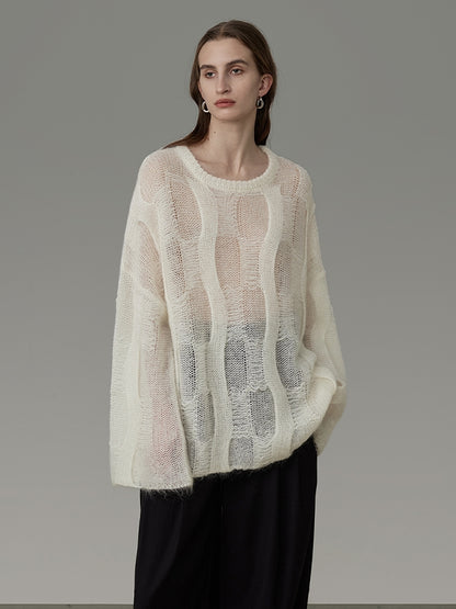 Sheer Oversize Loose Nichi Knit