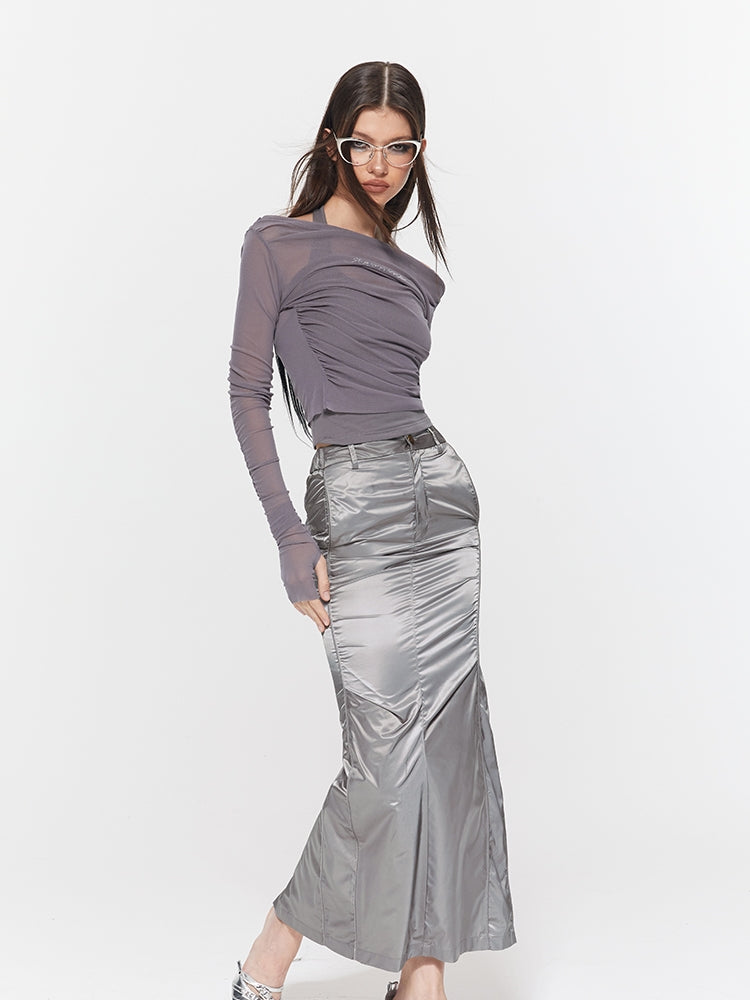 Mermaid Glossy Elegant Long-Skirt