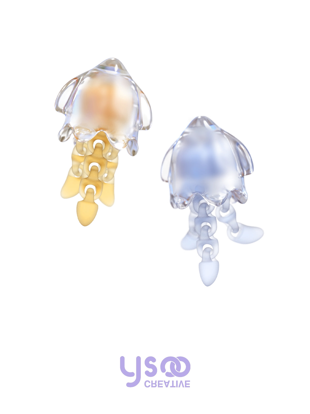 Swing Fish Clear Pierced&amp;Ear-Clip