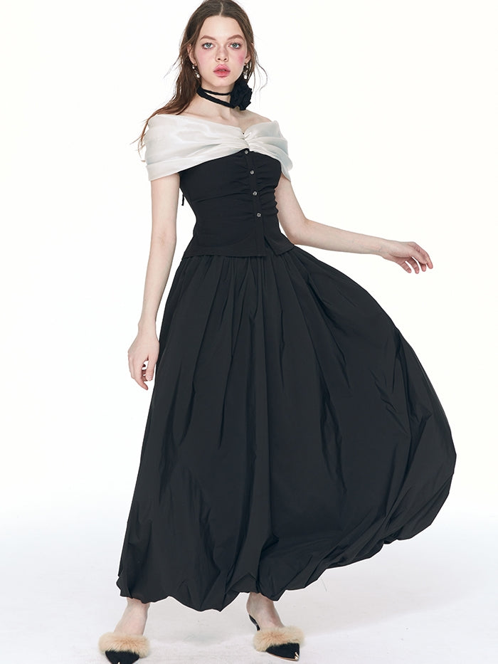 Ballon Maxi Elegant Flare-Skirt