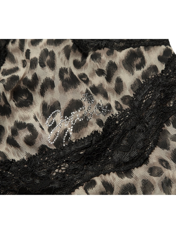 Leopard Lace Animal Sexy Camisole Ein Stück