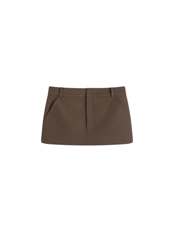 Micro-Mini Tight Plain Skirt