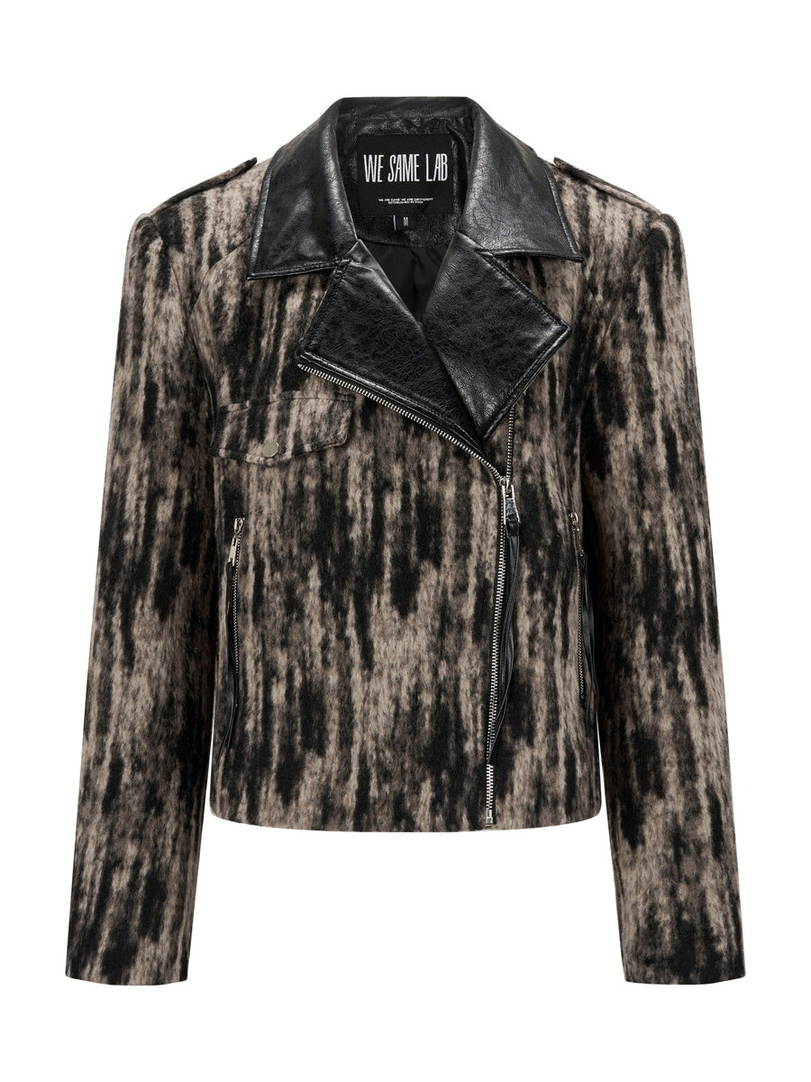 Leather＆Wool Speckled Nichi Retro Jacket