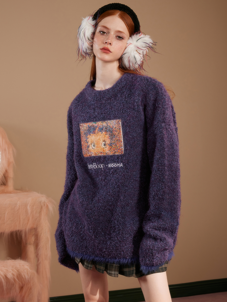 Betty Fluffily Oversize Casual Mohair-Knit