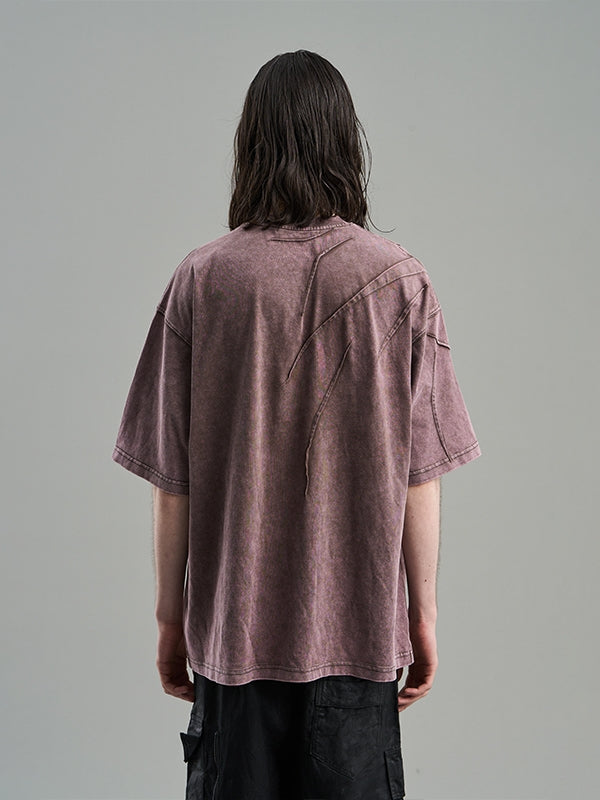 Asymmetry Retro Oversize Simple T-Shirt