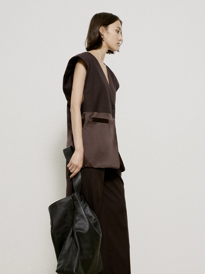 Oversize Nichi High-end Sleeveless Vest Gilet＆Pants