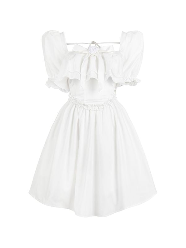 2Type Puff-SLEEVE FLUFFILY FRILL SWEET ONE-PIECE