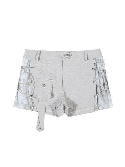 Lace-Up Belt Casual Cute Short-Pants &amp; Leg-Covers