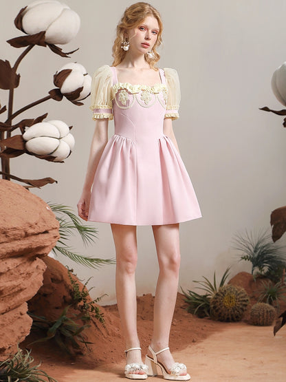 Lace Sweet Frill Fluffly Princess One-piece