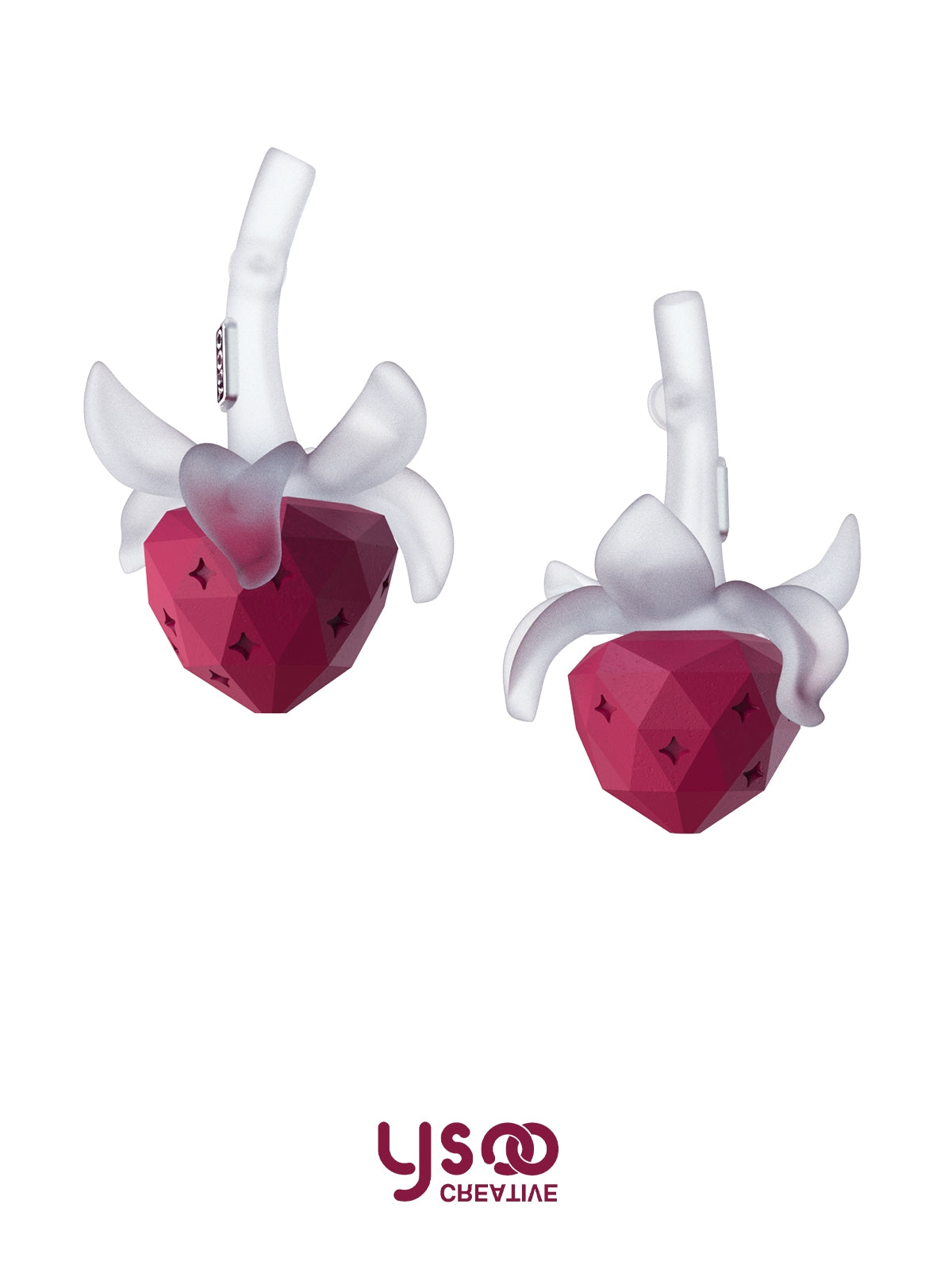 Strawberry Clear Cute Pierced&amp;Ear-Clip