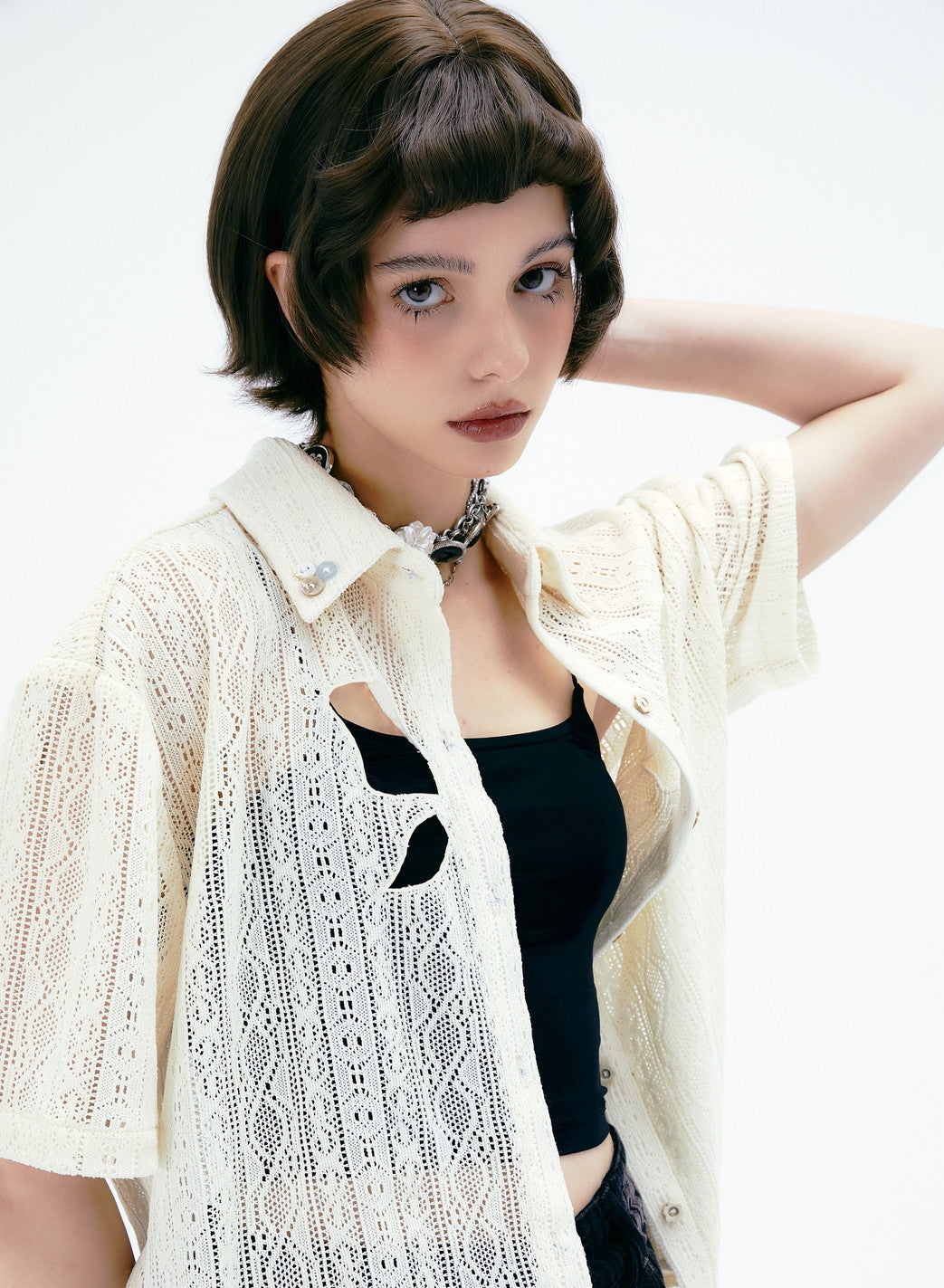 Sheer Nichi Mesh Lace Shirt