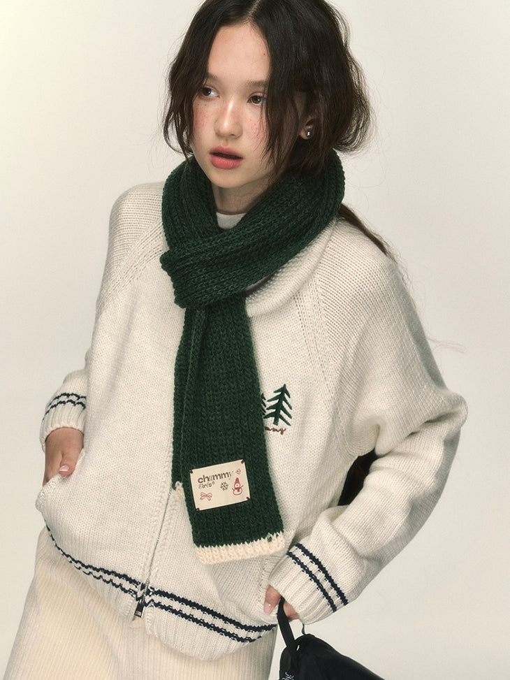 Tree Retro Knit Carsigan Sweater