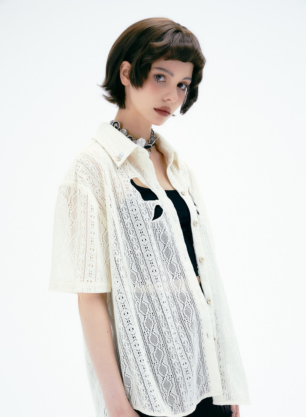 Sheer Nichi Mesh Lace Shirt