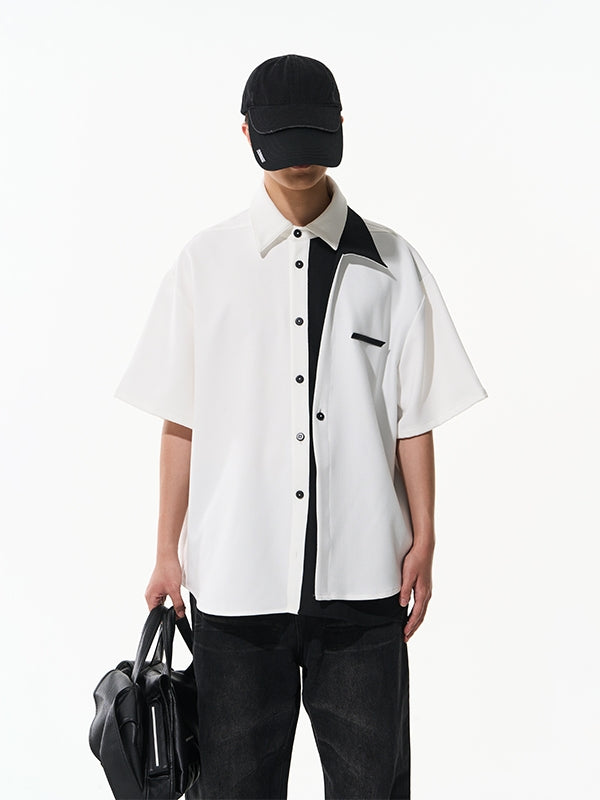 Bi-Color Asymmetry Vivid Nichi Shirt