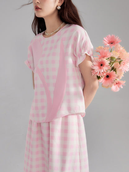 TULIP TULIP Girly Candy-Sheeve Blouse Long-Skirt