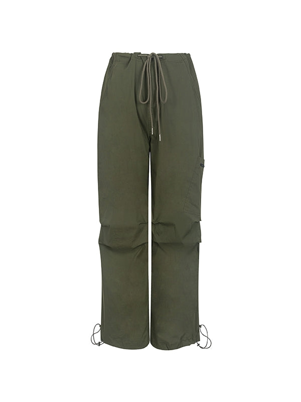 Trendy Solid Drawstring Cargo Pants Men's Multi Flap Pocket - Temu