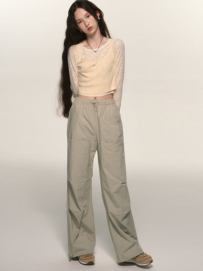 Casual Relax Wide-Pants Work-Pants