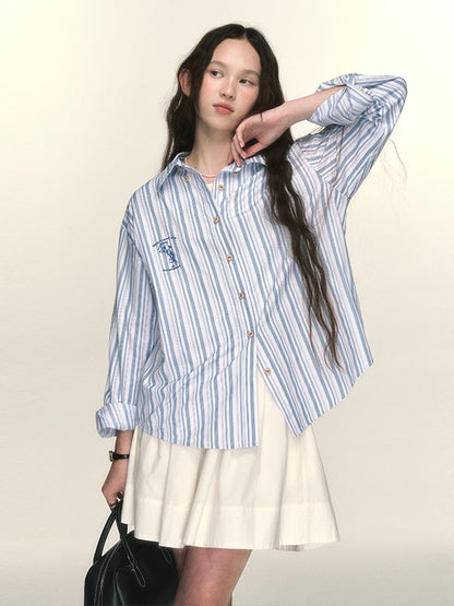 Stripe Refreshing Oversize Shirt