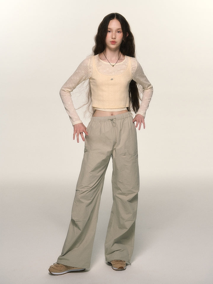 Casual Relax Wide-Pants Work-Pants