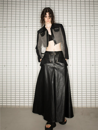 Gradation Nichi Dark Chic Leather-Jacket main image 1