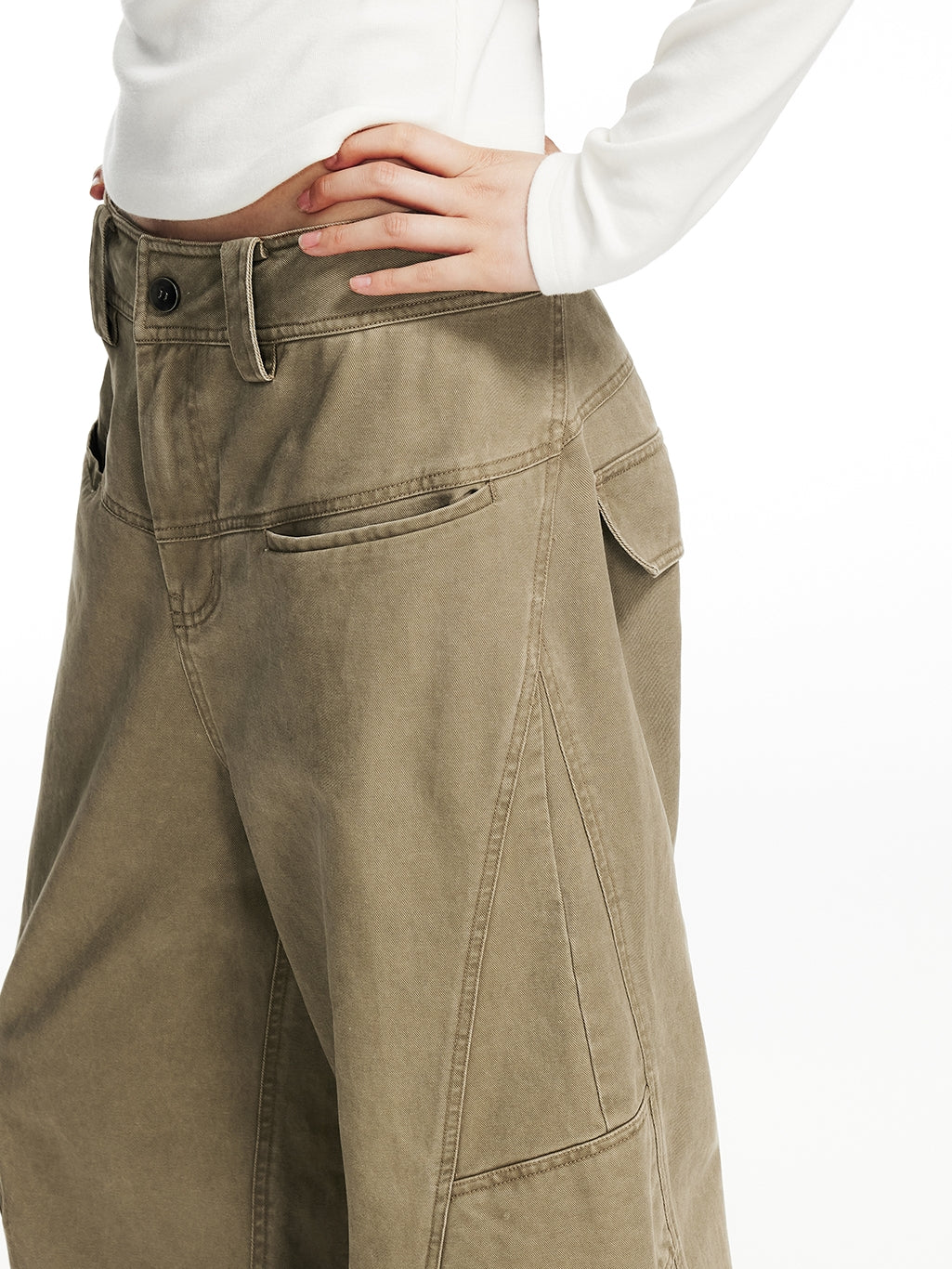 Straight Loose Wide Casual Simple Plain Pants