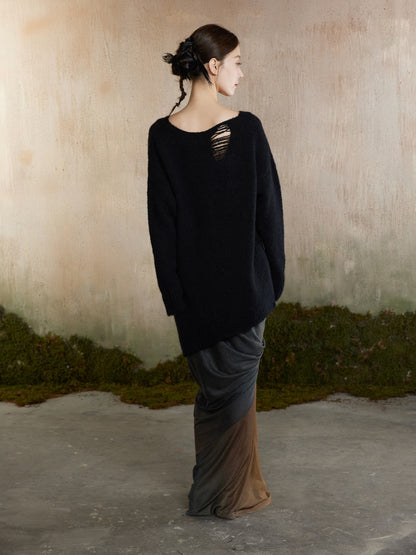 Damage Nichi Loose Oversize Long-Knit