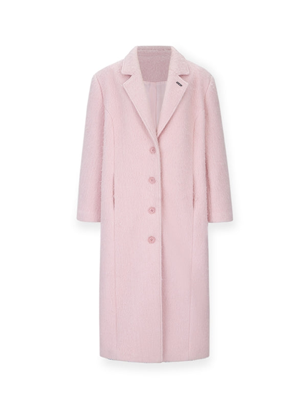 Wool Long Plain Simple Warm Chester-Coat