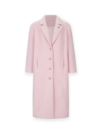 Wool Long Plain Simple Warm Chester-Coat