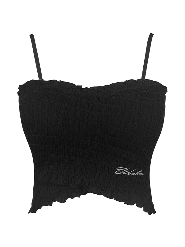 Stretch Tigth Frill 2way Camisole à toit nu