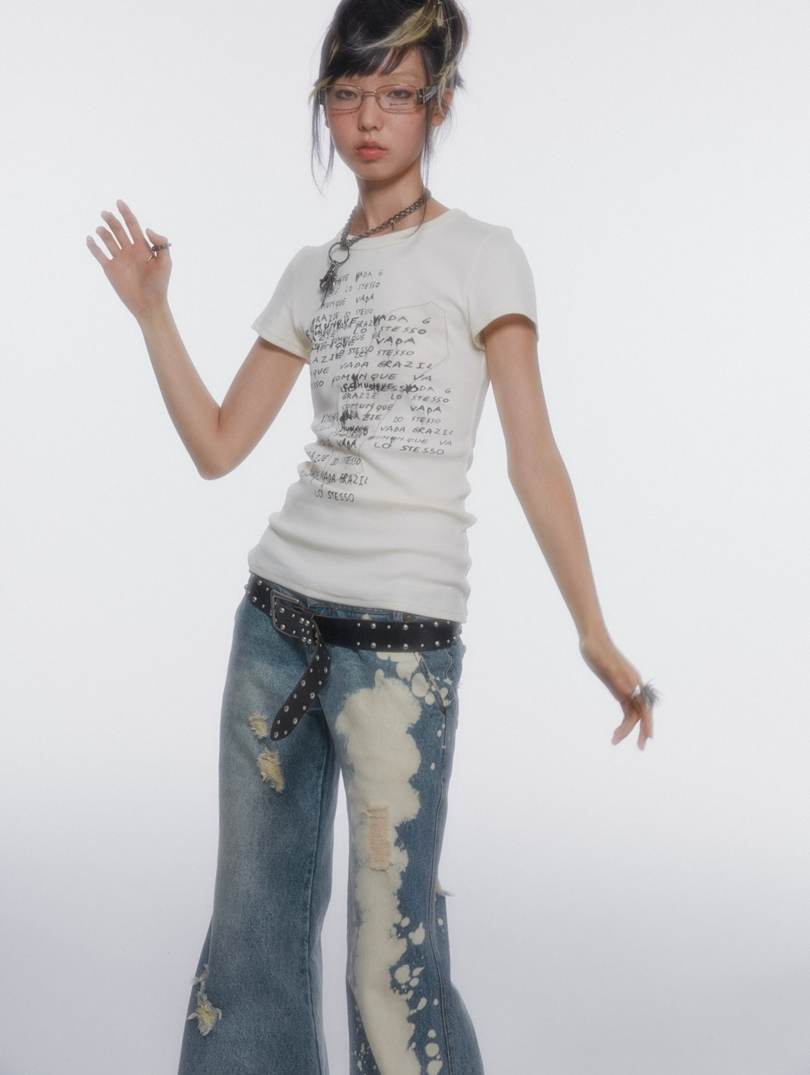 Words Retro Slim Casual T-Shirt – ARCANA ARCHIVE