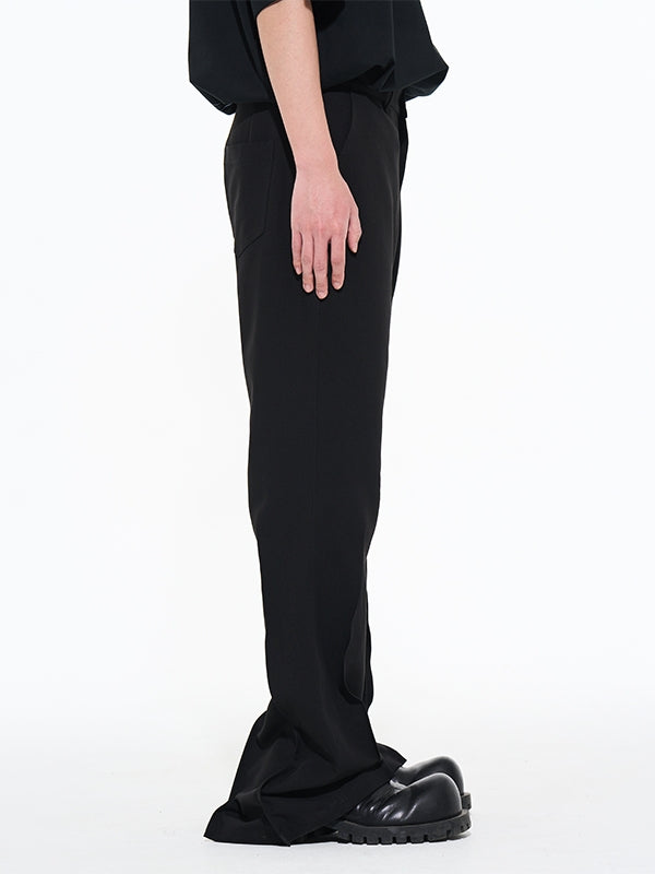 Simple Straight Loose Wide Flare-Pants