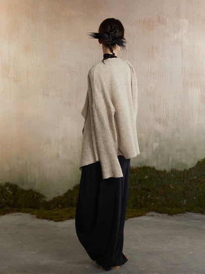 Nichi Short Asymmetry Shawl Knit