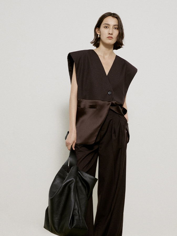 Oversize Nichi High-end Sleeveless Vest Gilet &amp; Pants