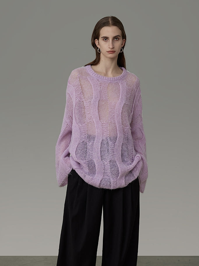 Sheer Oversize Loose Nichi Knit