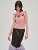 Damage Nichi Bi-Color Half-Zip Stand-Collar Rib-Knit