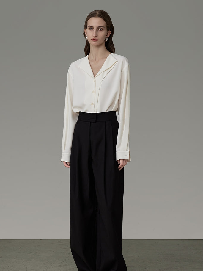 Nichi Asymmetry Ciffon Classy Shirt