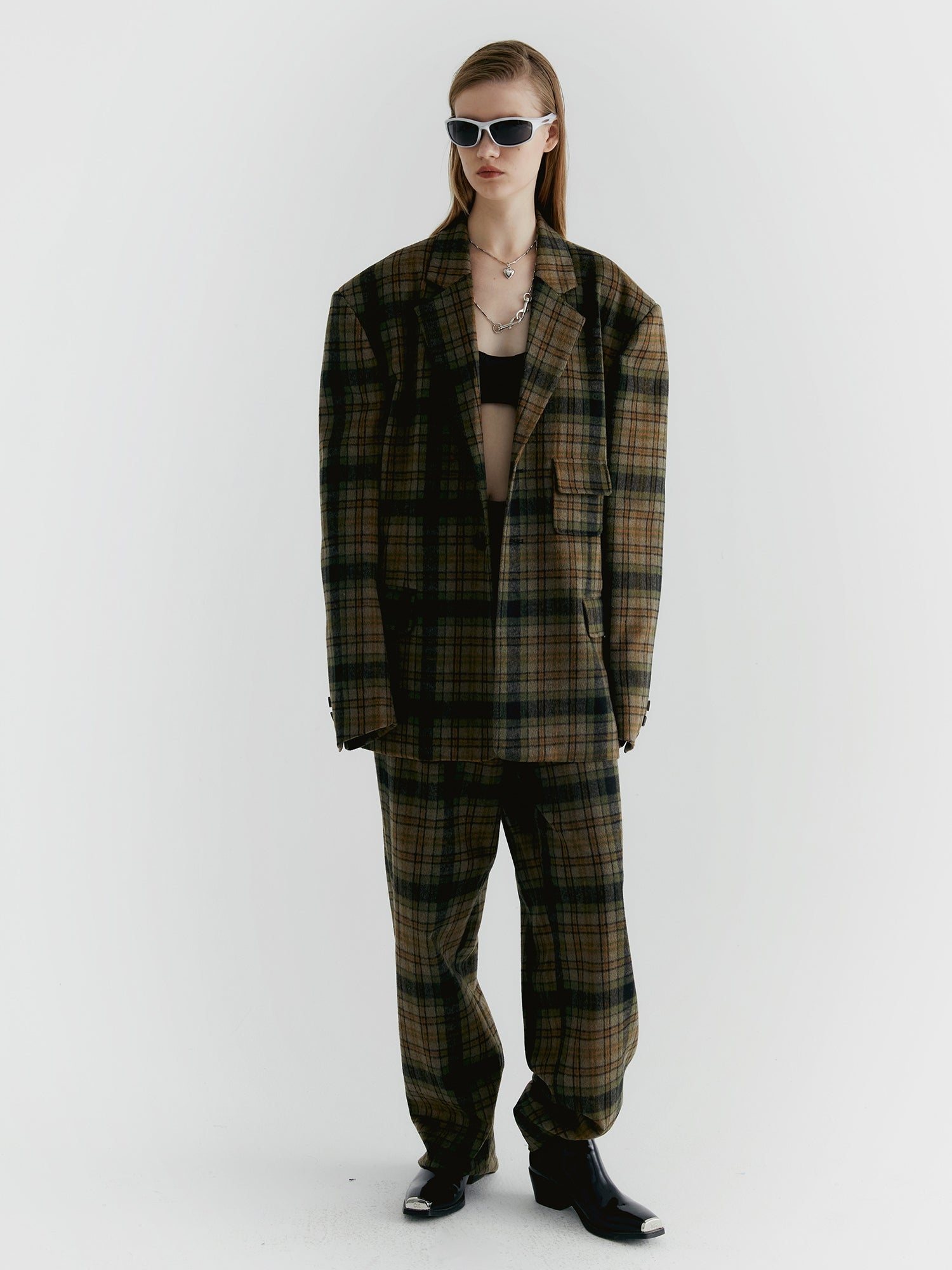 Unisex checked Overesize Retro Jacke