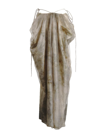 Tie-Dye Drape Elegant Ciffon Long-Skirt