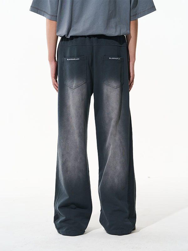 Faded Vintage Casual Wide-Pants