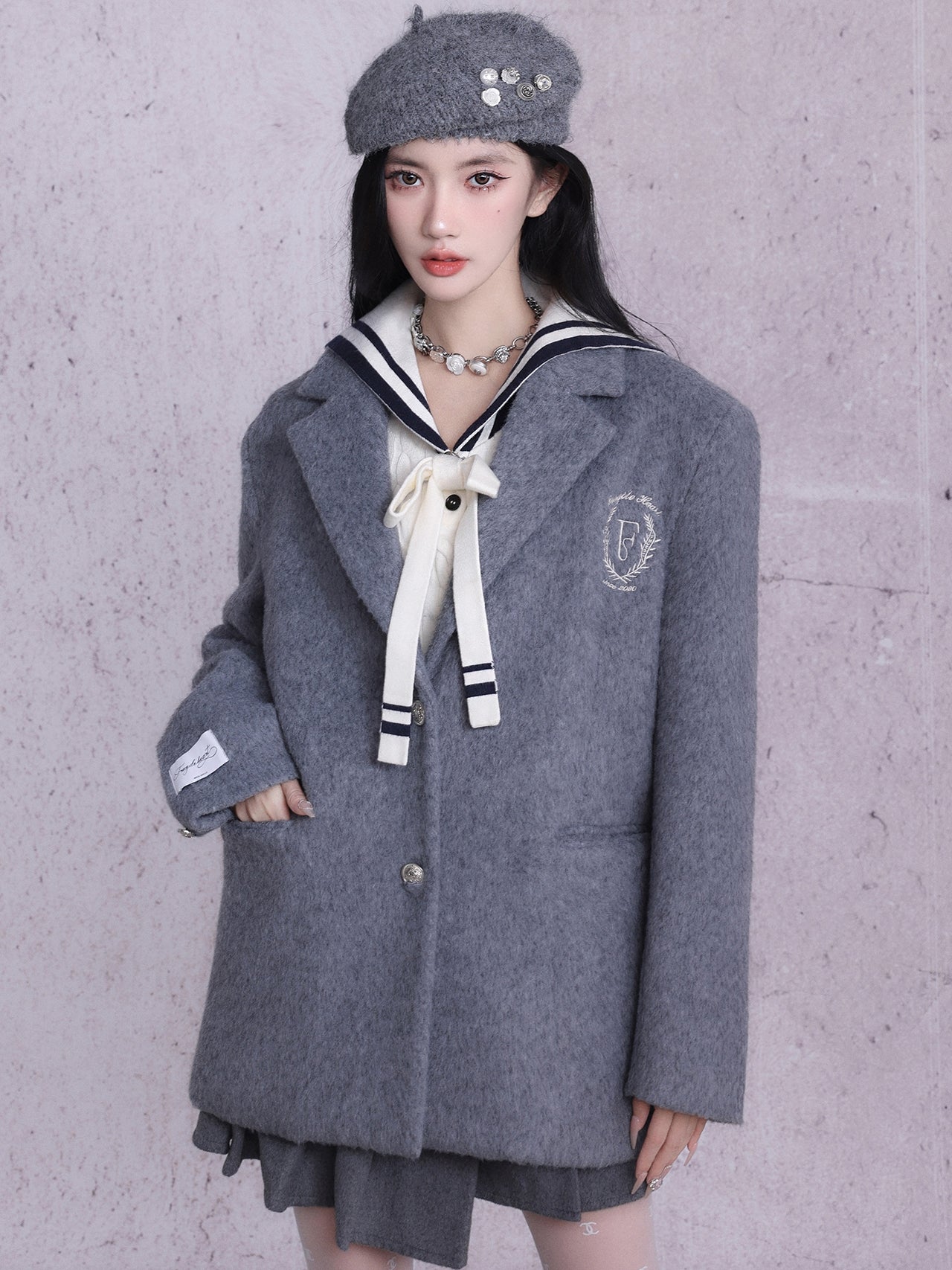 College Wool Casual Girly Jacket