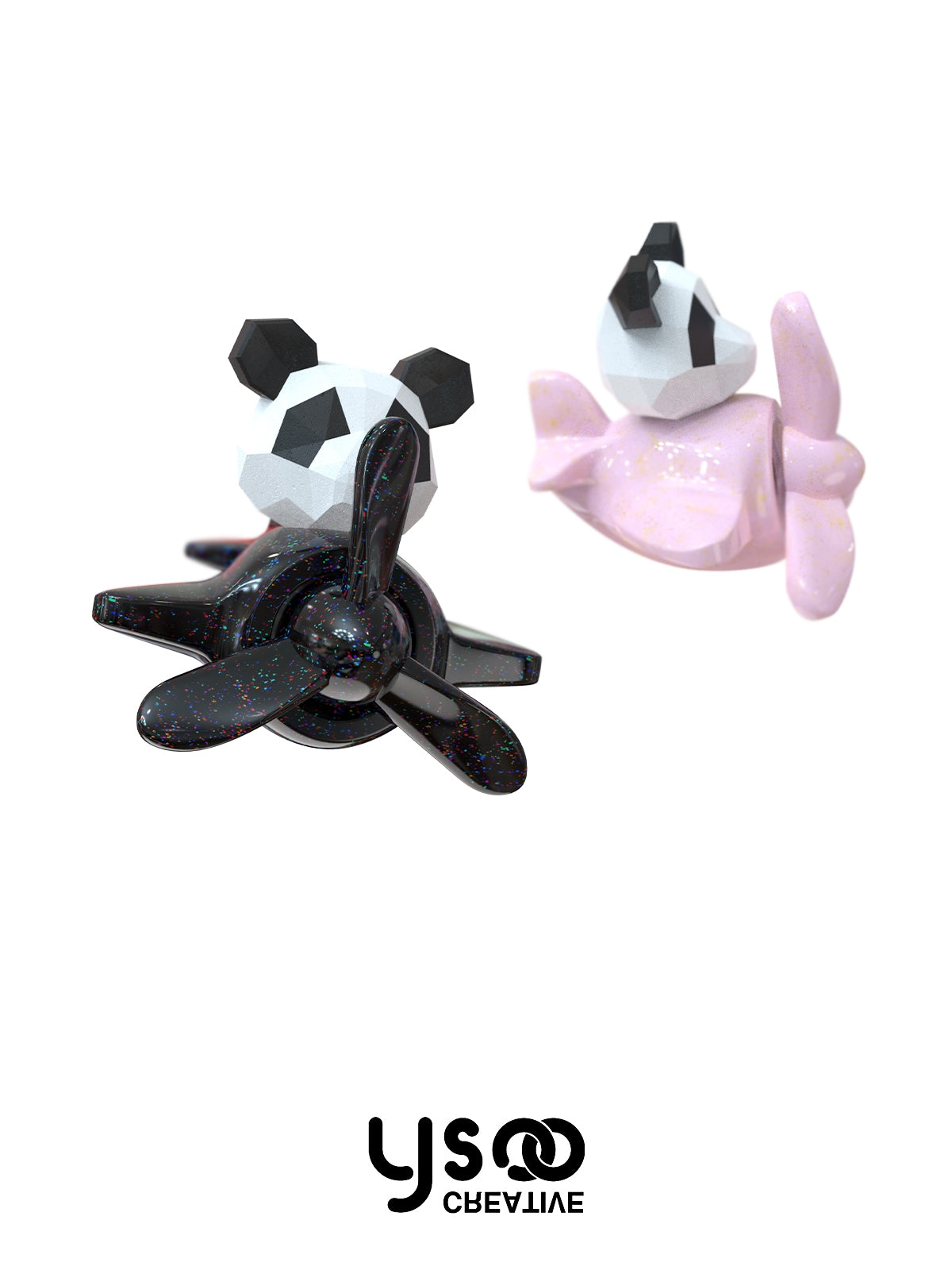 Panda Plane Toy Pierced&amp;Ear-Clip